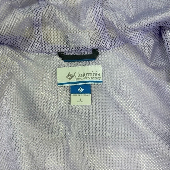 Columbia Girls Jacket Large Hooded Plaid Windbreaker Raincoat Rain - Picture 9 of 13